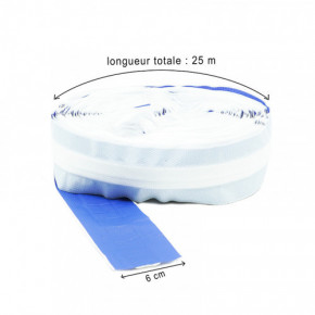 Pansement bleu detectable tissu elastique Bactoblue, 6 cm x 25 m