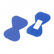 Pansement bout de doigt bleu plastifié Fingerbleu, 7,5 x 4,6 cm - Lot de 100