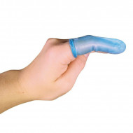 Doigtier roulé nitrile bleu, boîte de 20