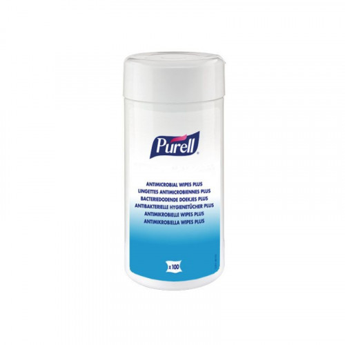 Lingettes Antimicrobiennes Plus PURELL® - Boite de 100 lingettes