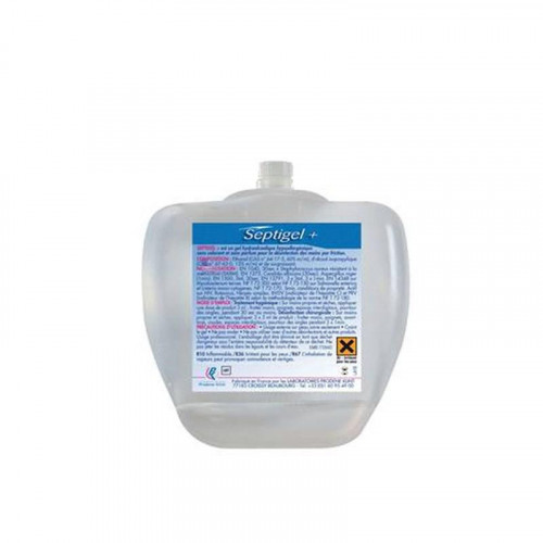 Cartouche de gel hydroalcoolique désinfectant Septigel 1 L pour distributeur Alphamouss