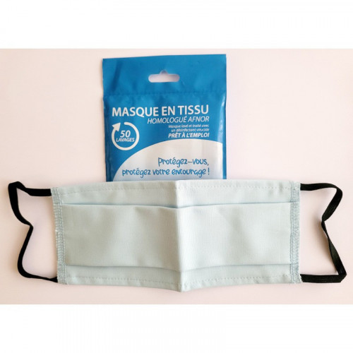 Masque en tissu UNS2 (Usage Non Sanitaire) réutilisable - Homologué AFNOR S76-001 - Boîte de 10