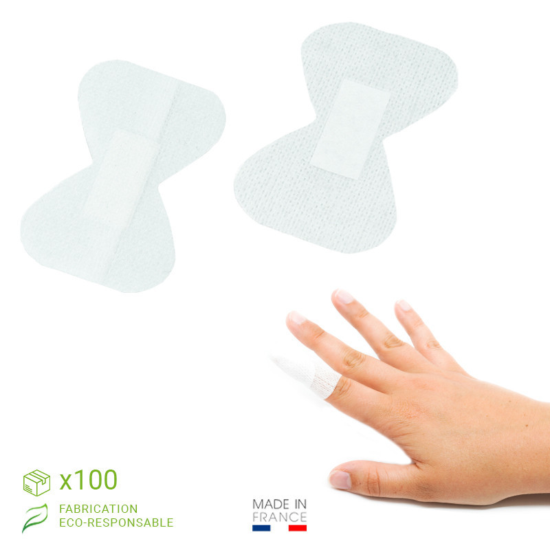 Pansements bouts de doigts 6,5 x 3 cm - sachet de100 Fingerpore