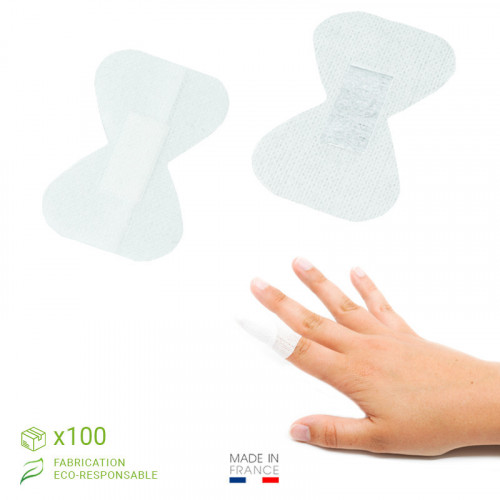 Pansements bout de doigt 6,8 x 3,8 cm - sachet de 100 Fingermet, petit modèle