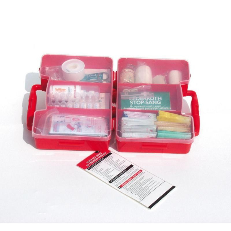 Trousse de secours Double-Box, garnie, avec support