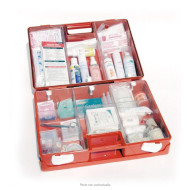 Trousse de secours Super-Box, garnie, avec support