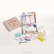 Trousse de secours Sapy-Box, garnie, avec support