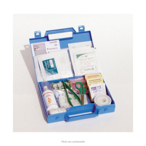 Trousse de secours Mini-Azur, garnie, avec support