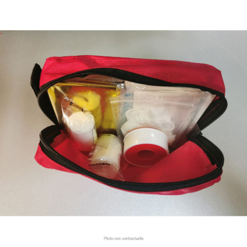 Trousse de secours souple garnie 17,5 x 11 x 6 cm