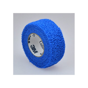Bandes de contention cohésive Coban 3M bleu, 2,5 cm x 4,5 m