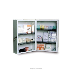 Armoire à pharmacie garnie métal – Grande capacité – 1 porte